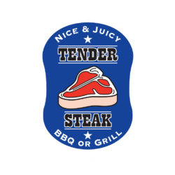 Tender Steak Blue Butchers Meat Labels