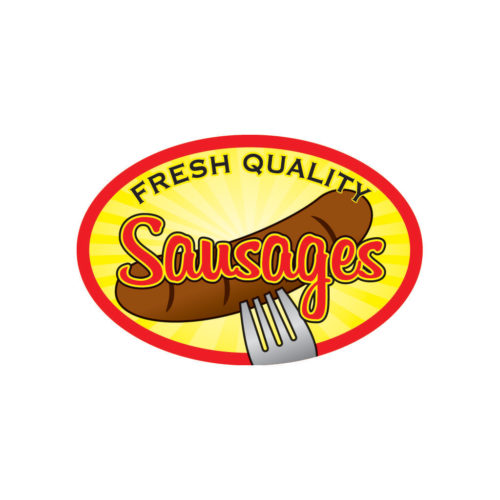 Fresh Quality Sausages Meat Butcher Labels
