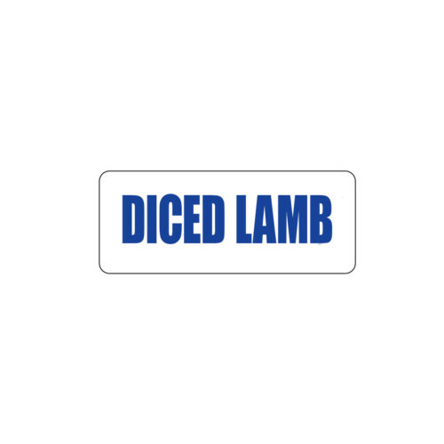 Diced Lamb Freezer Sticker