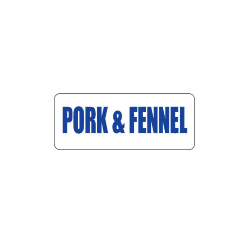 Butcher Freezer Label Pork